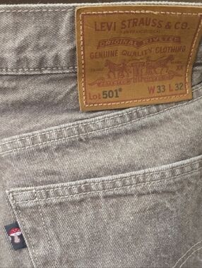 Levi's 501 Premium Fresh Line Men's Jeans - 33x32 - Beige - Mushroom Tab - NWOT